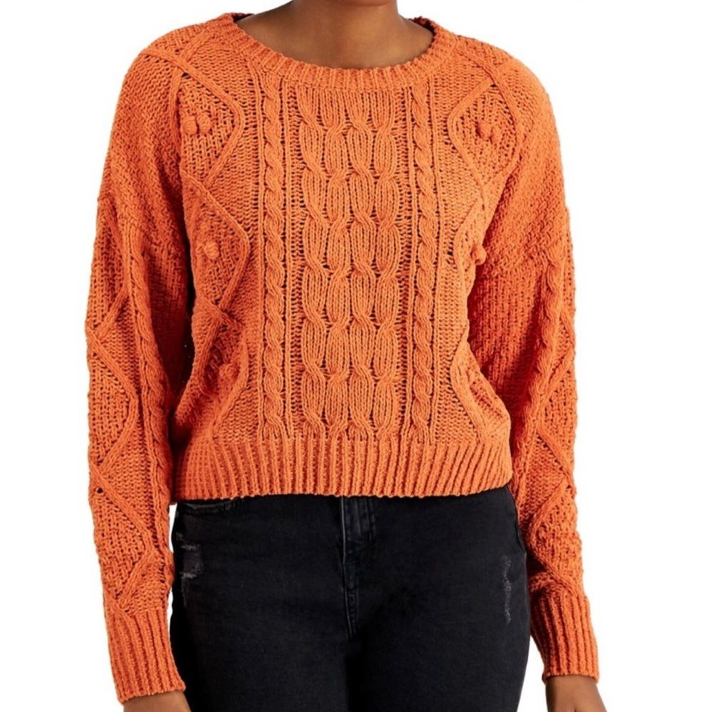 Sugar Moon Sweater Size XS Color Terracotta Pullover Cropped Sweater